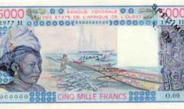 Anciens billets de la BCEAO retirés de la circulation